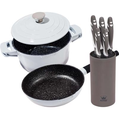Topf-Set KING "Shine Grey", grau, Töpfe, Induktion
