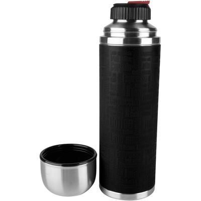 Thermoflasche EMSA "Senator Class" Trinkflaschen Gr. 1000 ml, grau (schwarz, edelstahlfarben) Thermoflaschen, Isolierflaschen und Trinkflaschen