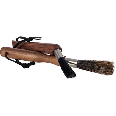 Reinigungsbürste BUDDY'S "Buddy´s Bar - Barista Edition", braun (braun, schwarz), B:2,5cm H:21cm L:2,5cm, Holz, Nylon, Reinigungsbürsten, gebogener Pinsel, gerader Pinsel, Barista Pinsel mit Haaren aus Nylon Image
