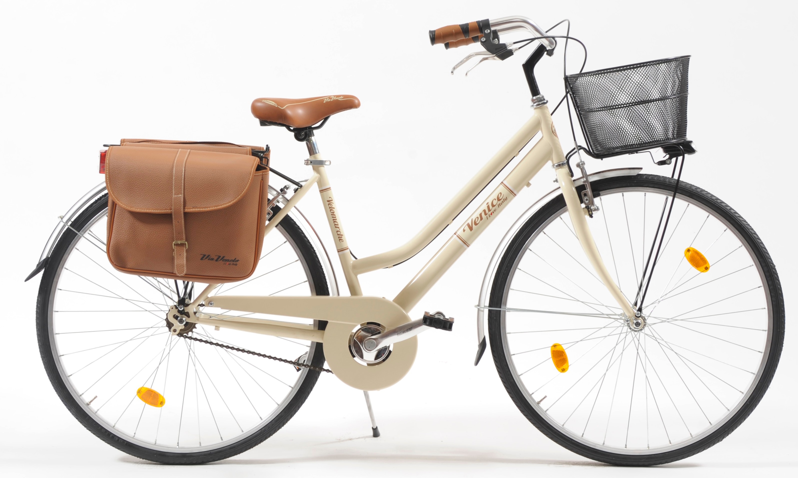 Singlespeed "Citybike 603 Lady" Gr. 46, beige (beige, beige), VENICE - I LOVE ITALY, Fahrräder, 46cm, 28 Zoll (71,12cm), für Damen Image
