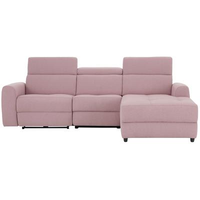 Ecksofa HOME AFFAIRE "Sentrano, L-Form", rosa (rosé), B:275cm H:82cm T:164cm, NaturLEDER/Kunstleder (Das Leder hat eine Dicke von 0, 9-1, 0 mm), Kunstleder, Webstoff (95% Polyester, 5% Nylon), Struktur fein (95% Polyester, 5% Nylon), Sofas, 275 cm,... Image