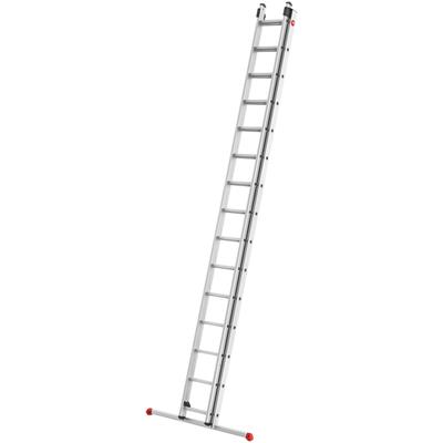 Anlegeleiter HAILO "S80 ProfiStep duo", grau (aluminiumfarben), B:41cm H:427cm L:16cm, Aluminium, Leitern, Aluminium-Sch