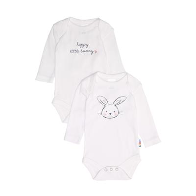 Body LILIPUT, Baby, Gr. 50/56, EURO-Größen, weiß, 100% Baumwolle, bedruckt, casual, kurz, Langarm, Bodies, mit niedlichem Frontprint Image