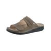 Pantolette, Herren, Gr. 40, grau (taupe), Veloursleder, Schuhe