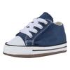 Sneaker CONVERSE "Kinder Chuck Taylor All Star Cribster Canvas Color-Mid", Gr. 18, blau (navy, natural, ivory, weiß), Textil, unifarben, sportlich, Schuhe Lauflernschuh Sneakerboots, für Babys mit Klettverschluss