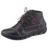 Schnürboots RIEKER, Damen, Gr. 37, blau (nachtblau), Lederimitat, sportlich, Schuhe, mit aufwändigen Kontrastnähten