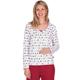 Schlafanzug TRIGEMA "TRIGEMA Langarmshirt mit Katzenmotiv" Gr. M, weiß Damen Homewear-Sets Pyjamas