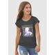 T-Shirt ARIZONA "MOONLIGHT" Gr. 176/182, grau (anthrazit) Mädchen Shirts T-Shirts