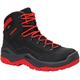 LOWA WORK Sicherheitsstiefel "RENEGADE Work GTX red Mid S3 CI" Schuhe Gr. 45, schwarz (schwarz, rot) Sicherheitsstiefel