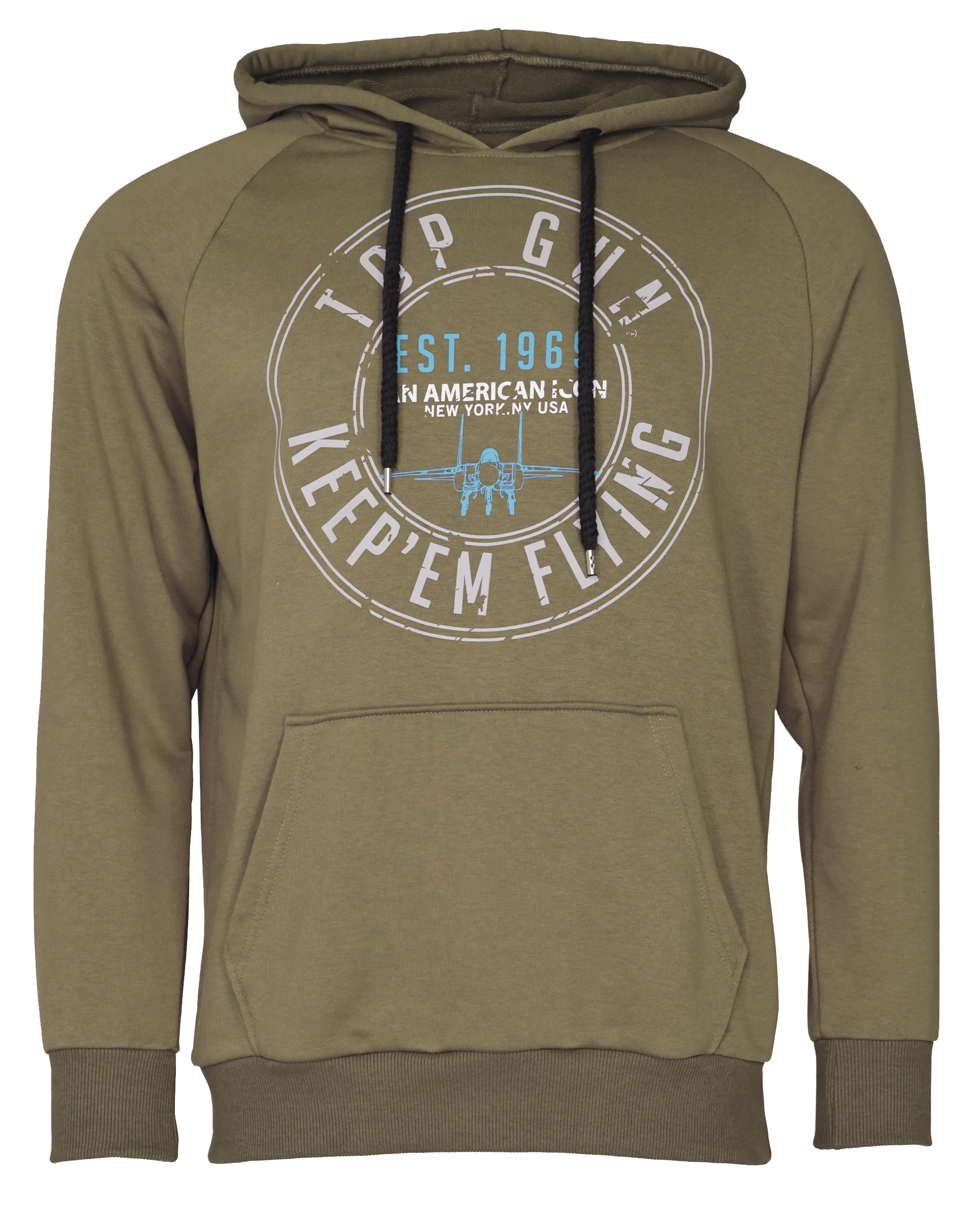 Kapuzenpullover TOP GUN "TG20212107", Herren, Gr. 3xl, grün (oliv), Obermaterial: 65% Baumwolle, 35% Polyester, Pullover Sweatshirt Hoodie Image