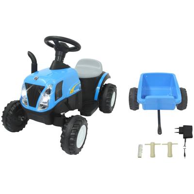Elektro-Kindertraktor JAMARA "Ride-on Traktor New Holland" Elektro-Kinderfahrzeuge blau Kinder Elektrofahrzeuge 6 V 4,5 Ah, mit Anhänger