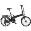 E-Bike TELEFUNKEN "Kompakt F820" E-Bikes Gr. 37 cm, 20 Zoll (50,80 cm), grau (anthrazit) E-Bikes