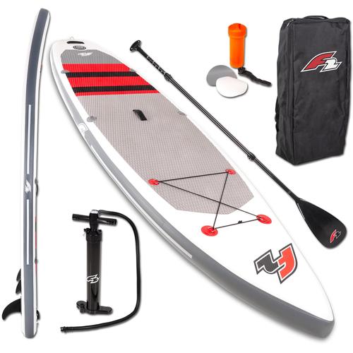 „Inflatable SUP-Board F2 „“Union““ Wassersportboards Gr. 11.5 (350cm*84cm*15cm) 350 cm, grau (weiß, grau) Stand Up Paddle“