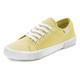 Sneaker LASCANA Gr. 39, gelb Damen Schuhe Canvassneaker Sneaker low Skaterschuh aus Textil, Schnürhalbschuh, Freizeitschuh Bestseller