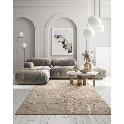 Teppich MERINOS "Creation 50055", beige, B:200cm H:10mm L:290cm, Polyester, Teppiche, elegant, glänzend, Kurzflor, Indoor, pflegeleicht, robust Image