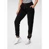 Jogginghose H.I.S, Damen, Gr. 54, N-Gr, schwarz, Obermaterial: 95% Baumwolle, 5% Elasthan, casual, bequem lang, Hosen, mit metallisch glänzenden Details; Große Größe