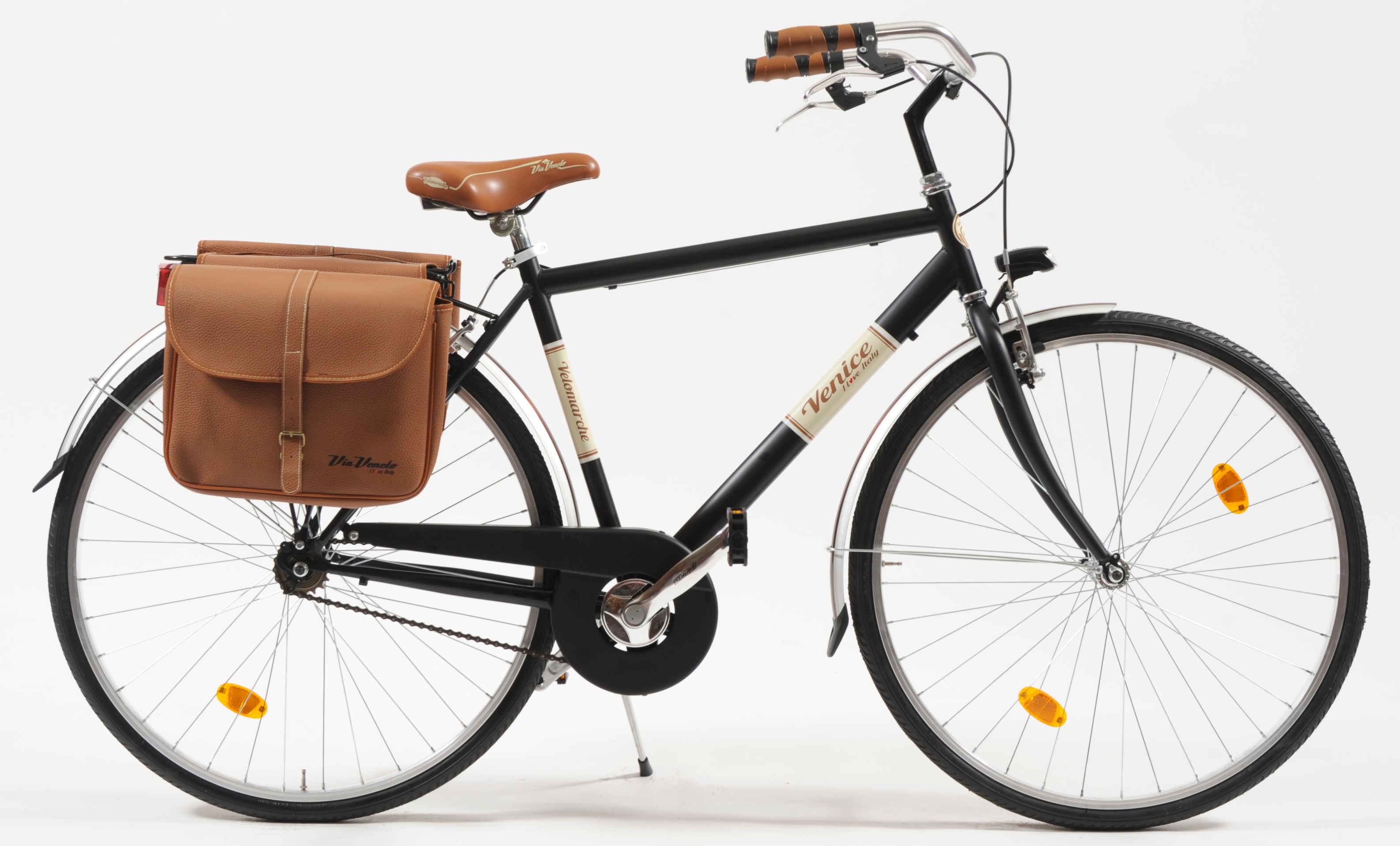 Singlespeed "Citybike 603 Man" Gr. 54, schwarz (schwarz, schwarz), VENICE - I LOVE ITALY, Fahrräder, 54cm, 28 Zoll (71,12cm), für Herren Image