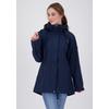 Softshellmantel DEPROC ACTIVE "ANKERGLUTBRISE WMN", Damen, Gr. 46 (L), blau (navy), 96% Polyester; 4% Elasthan, casual, Langarm mit verstellbarem Klettverschluss, Mäntel, auch in Großen Größen erhältlich