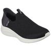 Slip-On Sneaker SKECHERS "ULTRA FLEX 3.0 - SMOOTH STEP", Damen, Gr. 39, schwarz, Textil, sportlich, Schuhe, Schlupfschuh, Slipper, Freizeitschuh in veganer Verarbeitung
