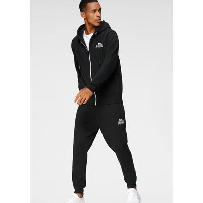 Jogginganzug LONSDALE "ROTTINGDEAN", Herren, Gr. S, schwarz, angeraute Sweatware, Obermaterial: 60% Baumwolle, 40% Polyester, unifarben, sportlich, Sportanzüge