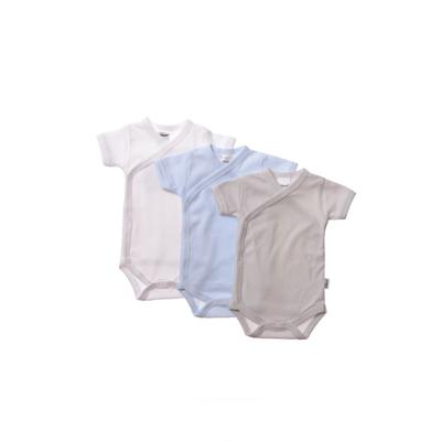 Body LILIPUT, Baby, Gr. 50/56, EURO-Größen, bunt (mehrfarbig), 100% Baumwolle, gestreift, unifarben, casual, kurz, Kurzarm, Bodies, im praktischen Wickeldesign Image