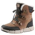 Winterboots GEOX "J Flexpyper Girl" Gr. 28, braun (braun, schwarz) Kinder Schuhe Stiefel Boots