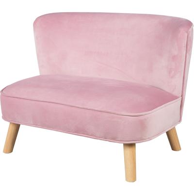 Kindersofa ROBA "Lil Sofa" Sofas Gr. B/H/T: 70cm x 50cm x 48cm, Samt, bunt (rosa/mauve) Kinder mit Holzfüßen