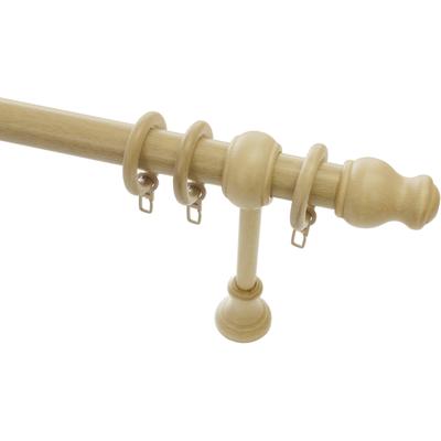 Gardinenstange GARDINIA "Set Holz" Gr. 3, beige (natur), L:200cm Ø:28mm, Holz, Gardinenstangen, 1-Lauf Image