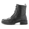 Schnürboots LASCANA, Damen, Gr. 37, schwarz, Obermaterial: 100% Schafsleder. Futter: 75% Textilmaterial, 25% Schafsleder. Decksohle: 100% Synthetik. Laufsohle: 100% Synthetik, unifarben, modisch, Schuhe, Schnürstiefelette, Ankle Boots, Leder,...