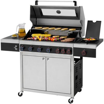 Gasgrill TEPRO "Keansburg 6 Special Edition", grau (schwarz, edelstahlfarben), B:152cm H:118cm T:62cm, Grills, BxTxH: 15