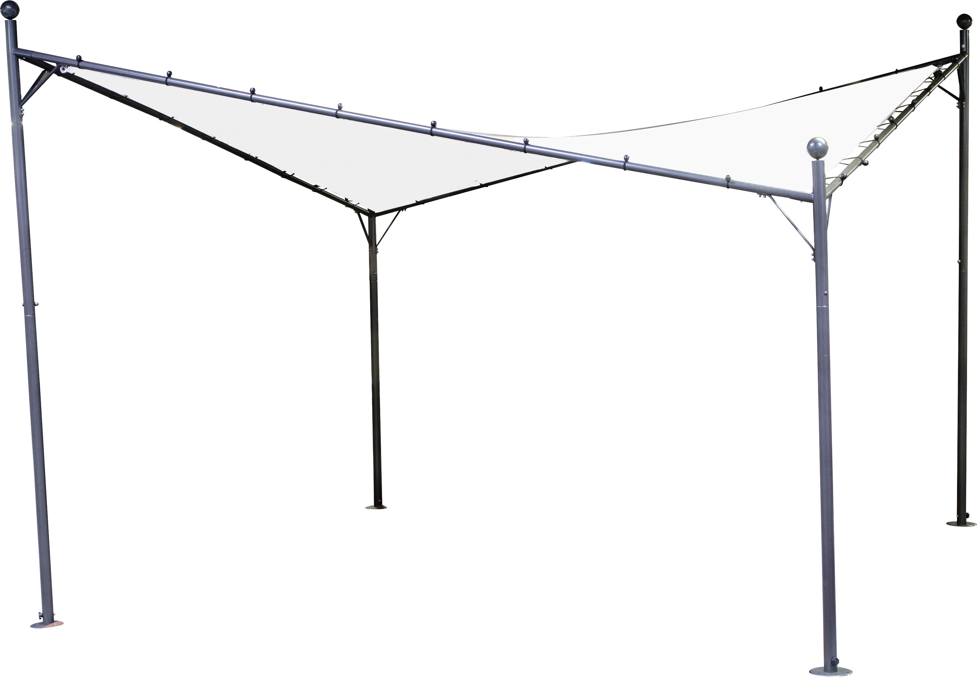 Pavillon SIENA GARDEN "Berlino", weiß (anthrazit, weiß), B/H/T: 400cm x 400cm, Pavillons, 400x400 cm, Topseller Image