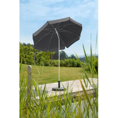 Sonnenschirm SCHNEIDER SCHIRME "Ibiza, TOPSELLER", grau (anthrazit), Obermaterial: 100% Polyester, Standschirme, ØxH: 200x215 cm, Stahl/Polyester Image
