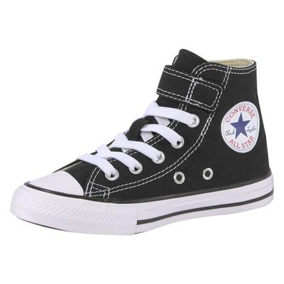 Sneaker CONVERSE "CHUCK TAYLOR ALL STAR 1V EASY-ON Hi" Gr. 34, schwarz Kinder Schuhe Bekleidung mit Klettverschluss für