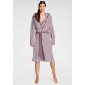 Unisex-Bademantel TOM TAILOR HOME "Stripe" Bademäntel Gr. M, lila (mauve) Bademantel Bademäntel