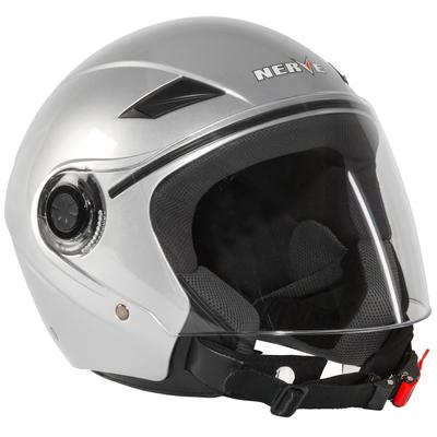 Motorradhelm NERVE "NH1014" Gr. XL, silber (silberfarben), Helme, XL Kopfumfang: 61cm - 62cm