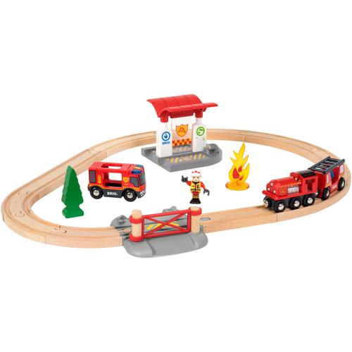 "Spielzeug-Eisenbahn BRIO ""BRIO WORLD, Feuerwehr Set"" Spielzeugfahrzeuge bunt Kinder Ab 3-5 Jahren"