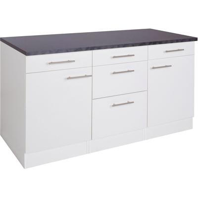 Unterschrank OPTIFIT "Tula", weiß (weiß glanz, anthrazit), B:150cm H:84,8cm T:60cm, Schränke, Breite 150 cm Image