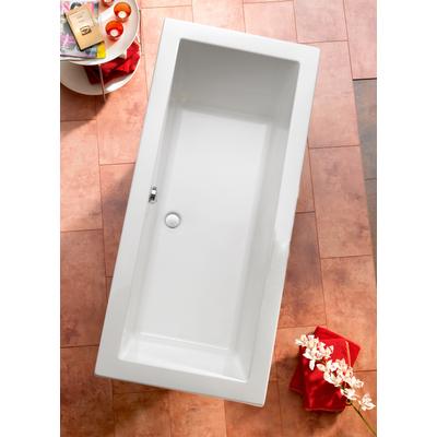 Badewanne OTTOFOND "Cubic", weiß, B:80cm H:49,5cm L:180cm T:80cm, Sanitäracryl, Badewannen, mit Fußgestell und Ablaufgar