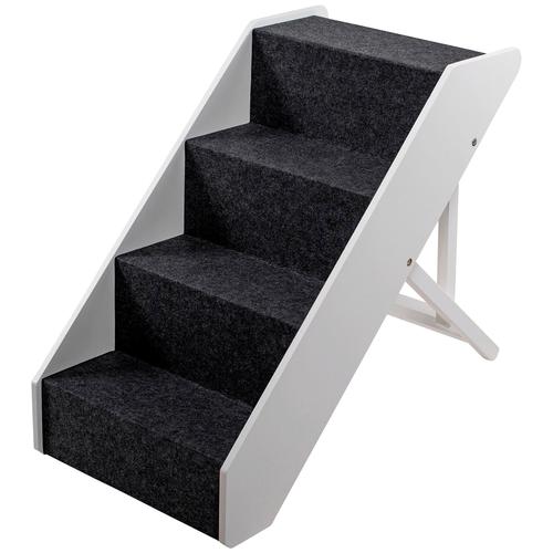 „UPP Haustiertreppe „“Deluxe““ Rampen 4-stufig, in versch. Farben Gr. H/L: 66,4 cm x 58 cm, weiß Hundetreppen“