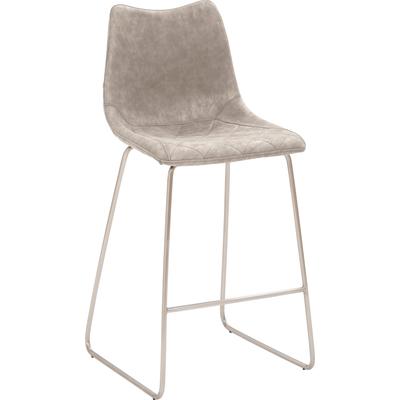 Barhocker MAYER SITZMÖBEL "mySOLO", grau (lichtgrau), B:49cm H:99cm T:51cm, 50% Polyurethan, 50% PVC, Hocker Image