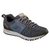 Sneaker SKECHERS "Escape Plan", Herren, Gr. 47,5, blau (navy), Textil, Leder, sportlich, Schuhe, mit wasserabweisendem Material, Freizeitschuh, Halbschuh, Schnürer