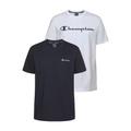 T-Shirt CHAMPION Gr. 4XL (58), blau (marine, weiß) Herren Shirts Sport