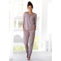 Pyjama ARIZONA Gr. 56/58, lila (mauve, meliert) Damen Homewear-Sets Pyjamas