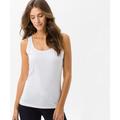 Kurzarmshirt BRAX "Style SILVY" Gr. 48, weiß (offwhite) Damen Shirts Jersey