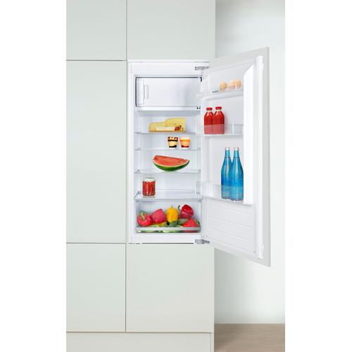 E (A bis G) AMICA Einbaukühlschrank Kühlschränke Sicherheitsglas weiß Einbaukühlschränke mit Gefrierfach Kühlschrank