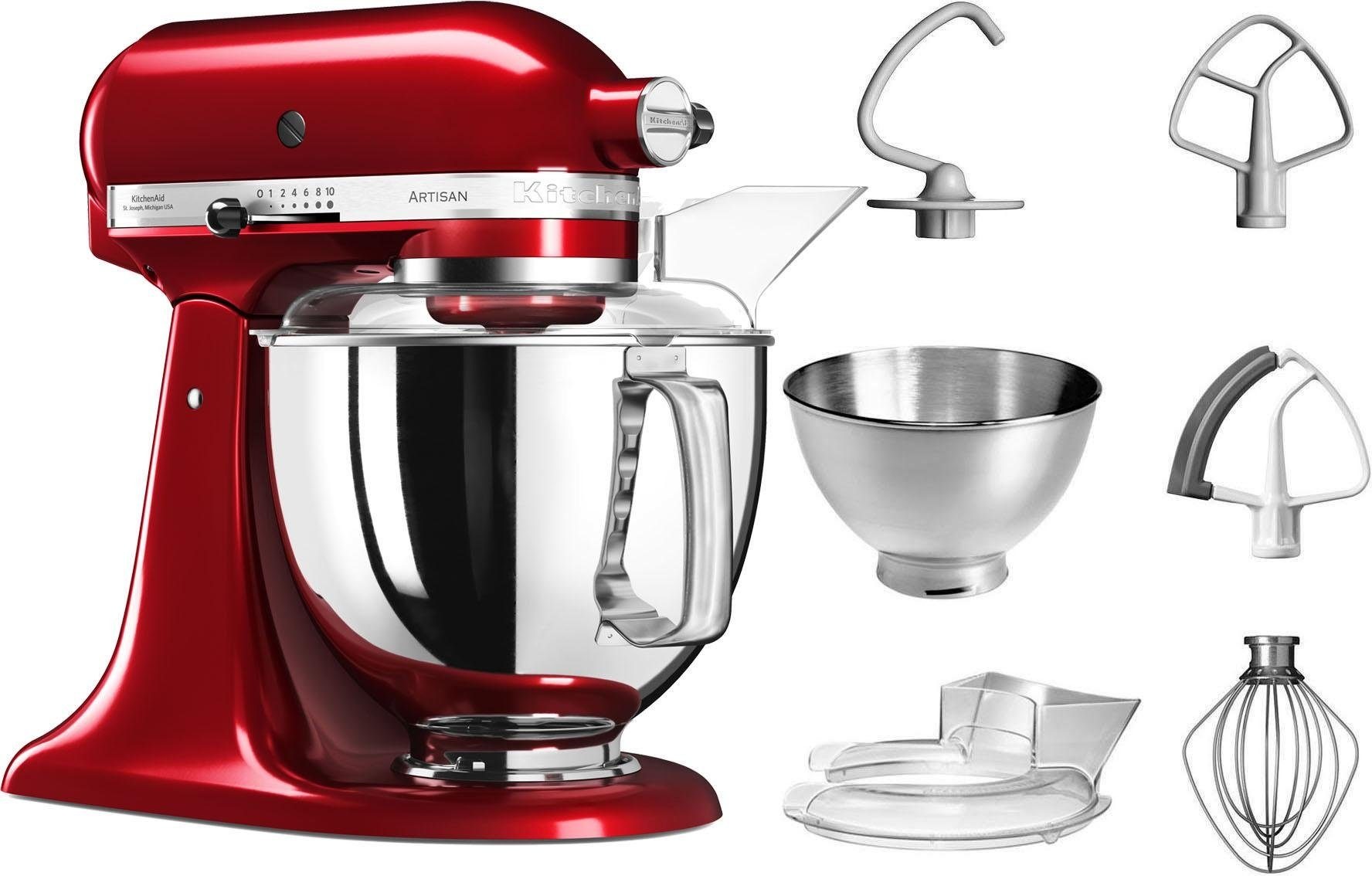KITCHENAID Küchenmaschine "5KSM175PSECA LIEBESAPFEL-ROT", rot (liebesapfel, rot), B:24cm H:36cm T:37cm, Küchenmaschinen, mit Zubehör im Wert von ca. 112,-€ UVP Image