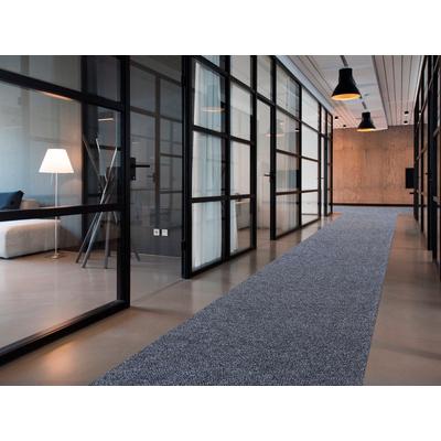 Läufer "Schmutzfangläufer PICOLLO, Made in Belgium", grau (grau, blau), B:100cm H:8mm L:700cm, Polypropylen (PP), PRIMAFLOR-IDEEN IN TEXTIL, Teppiche, Schmutzfangläufer, Schmutzfangmatte, meliert, strapazierfähig, rutschhemmend Image