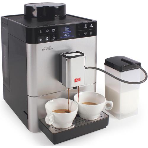 „MELITTA Kaffeevollautomat „“Passione One Touch F53/1-101, silber““ Kaffeevollautomaten One Touch Funktion, tassengenau frisch gemahlene Bohnen silberfarben Kaffeevollautomat“