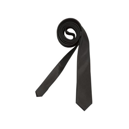 „Krawatte SEIDENSTICKER „“Slim““ Gr. ****, schwarz Herren Krawatten Schmale Schmal (5cm) Uni“