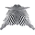Teppich BRUNO BANANI "Zebra" Teppiche Gr. B/L: 77 cm x 95 cm, 6 mm, 1 St., schwarz-weiß (weiß, schwarz) Esszimmerteppiche